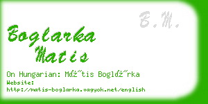 boglarka matis business card